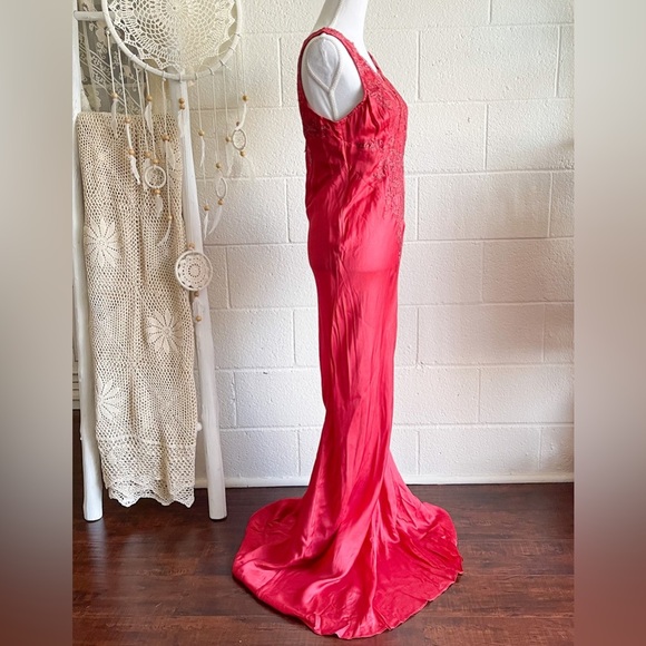 NWT Free People X Brenda Knight Laced Maxi Slip Dress - Picture 8 of 16